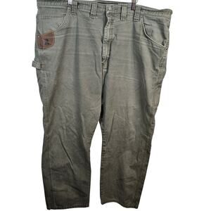 Wrangler RIGGS Ripstop Cargo Pants Mens 44x30 Olive Relaxed Fit Carpenter
